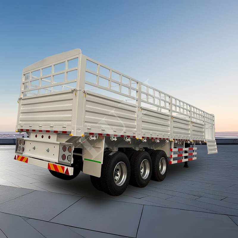 3-osiowa naczepa kredensowa o długości 1,5 metra do transportu 80 tonowa wielofunkcyjna kredens ze ścianą boczną do przewozu ładunków z naczepą
