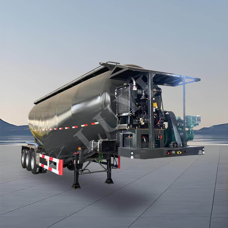 3-osiowa naczepa cysterna na cement o pojemności 35 metrów sześciennych