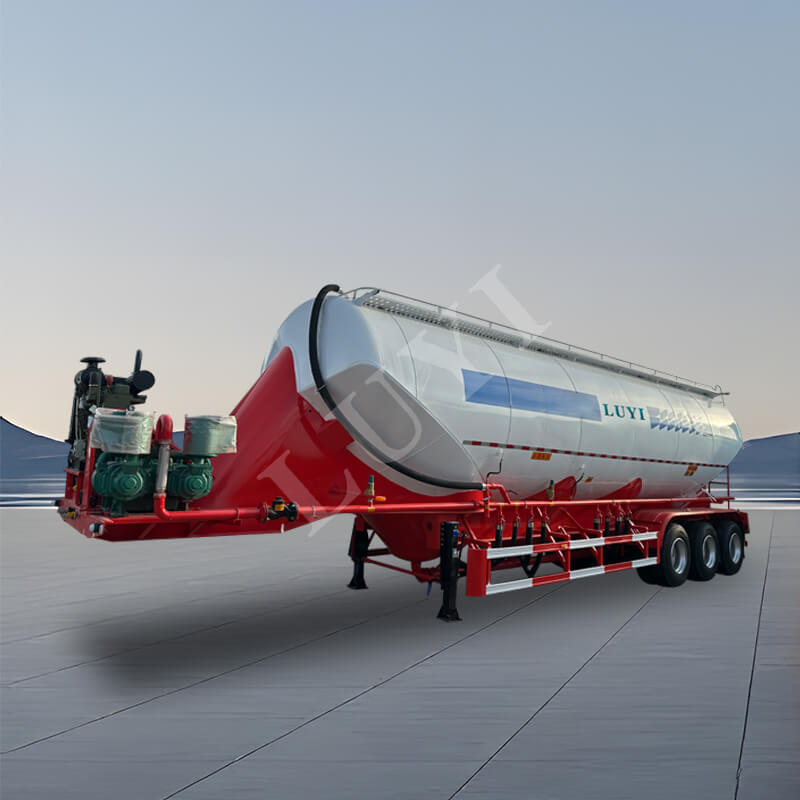 3-osiowa naczepa cysterna cementowo-cysterna o pojemności 50 metrów sześciennych typu V