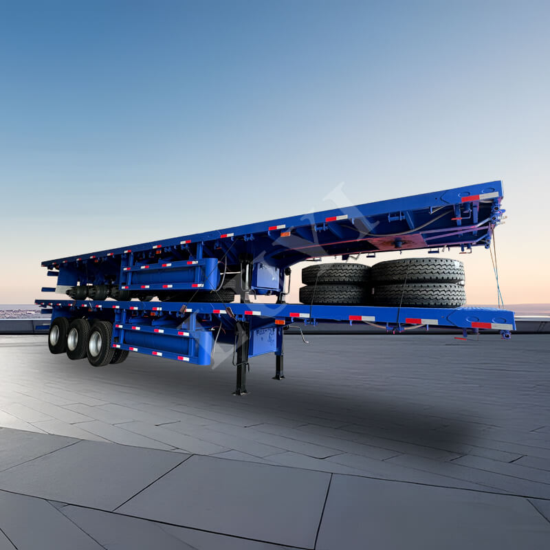 Sprzedam 3-osiową naczepę platformową o nośności 50 ton