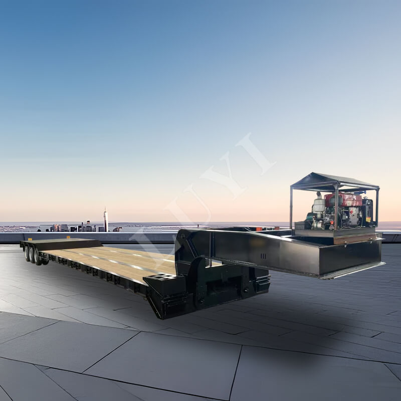 3-osiowa 60-tonowa naczepa niskopodwoziowa do ciągnika siodłowego