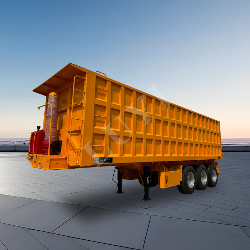 Naczepa wywrotka 3-osiowa o nośności 60 ton i wywrotce tyłem Naczepa wywrotka 3-osiowa o nośności 60 ton i wywrotce tyłem