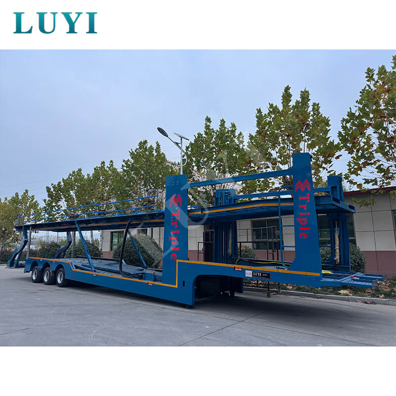 Naczepa do transportu samochodów 3-osiowa, przyczepa kontenerowa 17-metrowa Naczepa do transportu samochodów 3-osiowa, przyczepa kontenerowa 17-metrowa