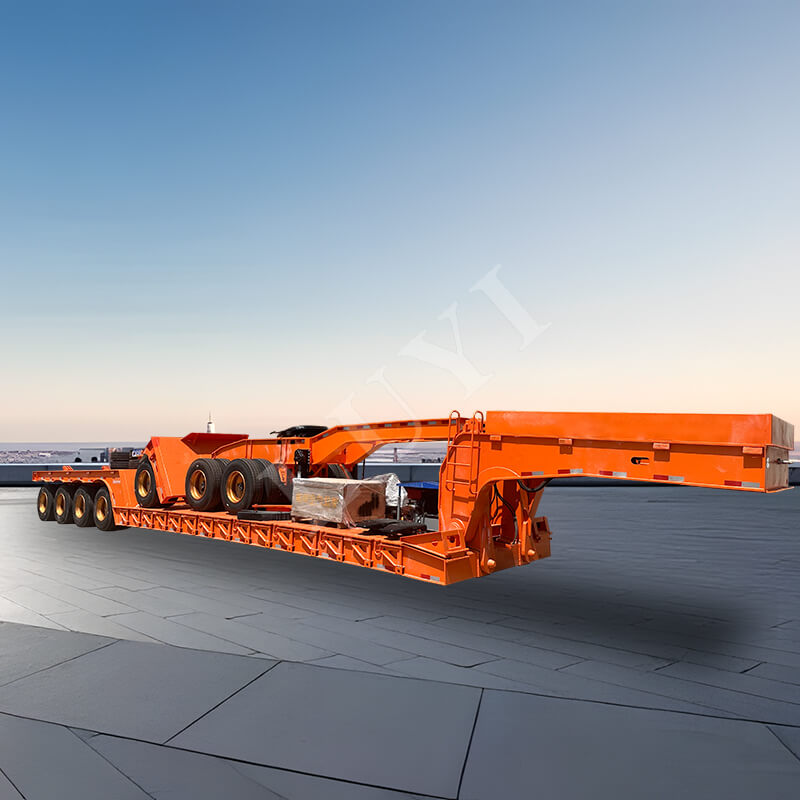 4-osiowa naczepa niskopodwoziowa typu „gęsia szyja” o nośności 100 ton