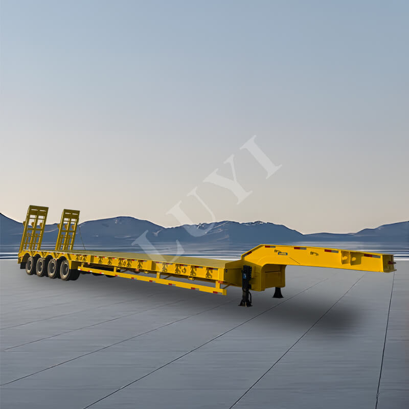 4-osiowa przyczepa typu lowboy o nośności 80 ton i gęsiej szyi