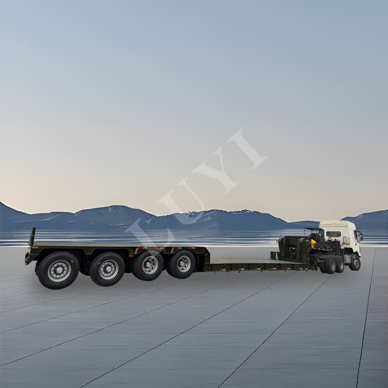 4-osiowa przyczepa niskopodwoziowa z gęsią szyją i udźwigiem 150 ton