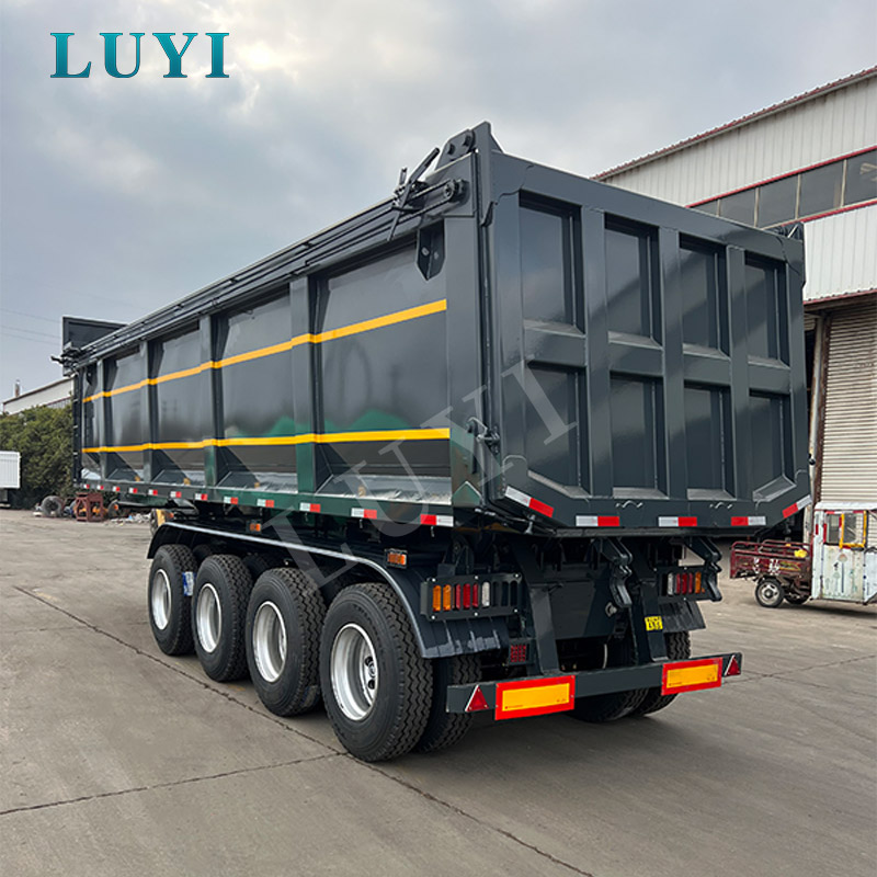 4-osiowa naczepa z wywrotką tylną do transportu materiałów sypkich