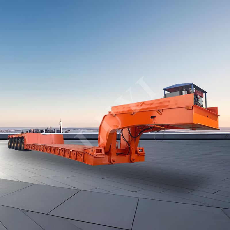 5-osiowa naczepa typu lowboy z odłączaną gęsią szyją 5-osiowa naczepa typu lowboy z odłączaną gęsią szyją