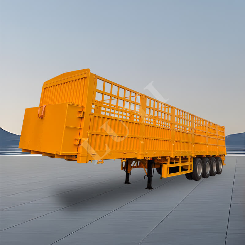 Zdejmowany panel boczny 4-osiowa naczepa z boczną ścianą, 60-tonowa i 80-tonowa naczepa z wysokimi burtami