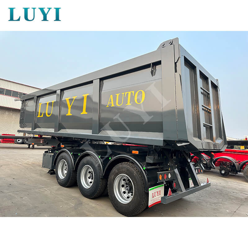 Wysokiej jakości 3-osiowa naczepa hydrauliczna z wywrotem tylnym