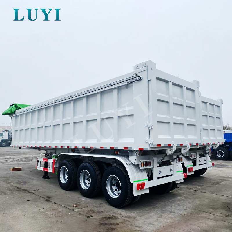 LUYI 3-osiowa naczepa wywrotka 80-100 ton z wywrotką tylną