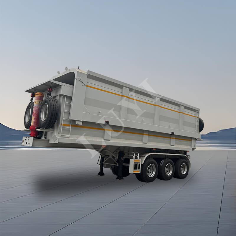 Trzyosiowa naczepa wywrotka o ładowności 60-80 ton