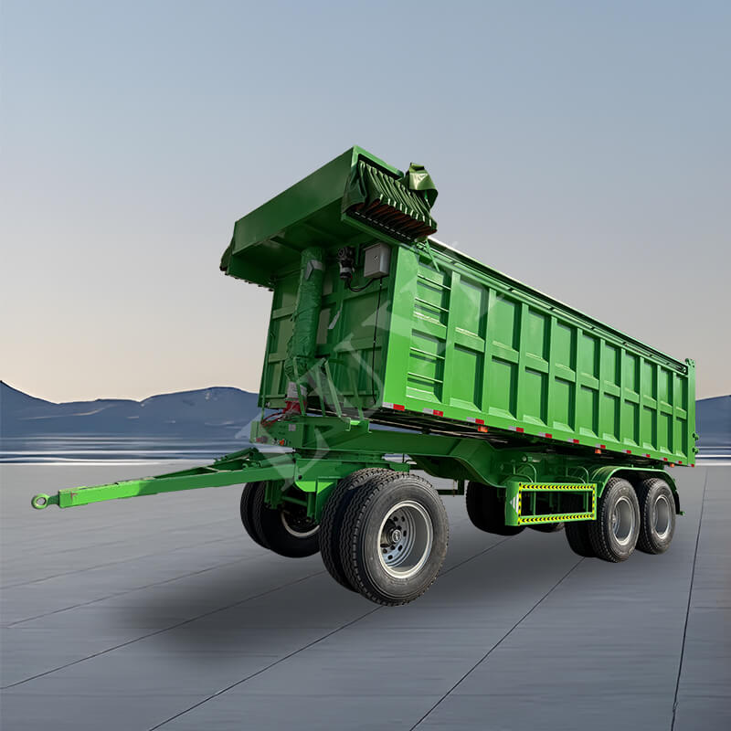 Dwuosiowa prostokątna naczepa z tylnym rozładunkiem o pojemności 30/50 sześciennej Dwuosiowa prostokątna naczepa z tylnym rozładunkiem o pojemności 30/50 sześciennej